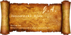 Jeszenszki Alex névjegykártya